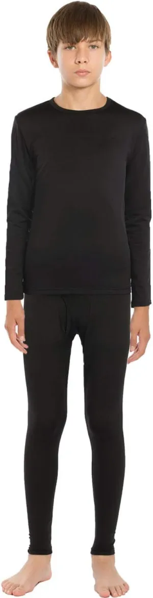 Thermal Underwear Set for Boys Long Johns Fleece Lined Kids Base Layer Thermals Sets Boy