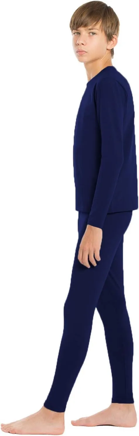 Thermal Underwear Set for Boys Long Johns Fleece Lined Kids Base Layer Thermals Sets Boy