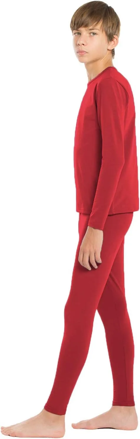Thermal Underwear Set for Boys Long Johns Fleece Lined Kids Base Layer Thermals Sets Boy