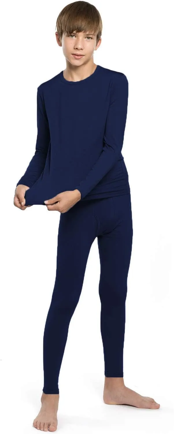 Thermal Underwear Set for Boys Long Johns Fleece Lined Kids Base Layer Thermals Sets Boy