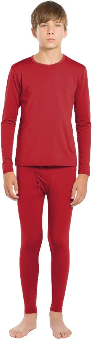 Thermal Underwear Set for Boys Long Johns Fleece Lined Kids Base Layer Thermals Sets Boy