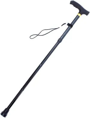 Thickened Aluminium Alloy Folding Walking Stick with Light Hiking Stick for Seniors Non-Slip Telescopic Walking Stick (D 84)