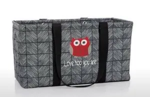 Thirty one Large Utility Tote Beach Picnic Laundry Basket Bag 31 Gift in Chevron Squares