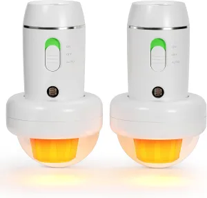 THOVAS Emergency LED Flashlight, 3-in-1 Rechargeable Power Failure Light, Multi-Function Portable Automatically Handheld Lights for Home, Lighting Sensor Night Light, 2 Packs