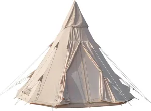 Tipi Tent,4 Season Canvas Hot Tent for Camping,Durable Teepee Design,Ideal for Outdoor Adventures,Spacious and Versatile,Family Camping Tent