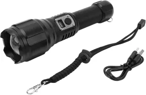 Topyond Zoomable Super Bright LED Flashlight - Waterproof, Type C Charged, with Electronic Display Screen for Camping and Short Adventures