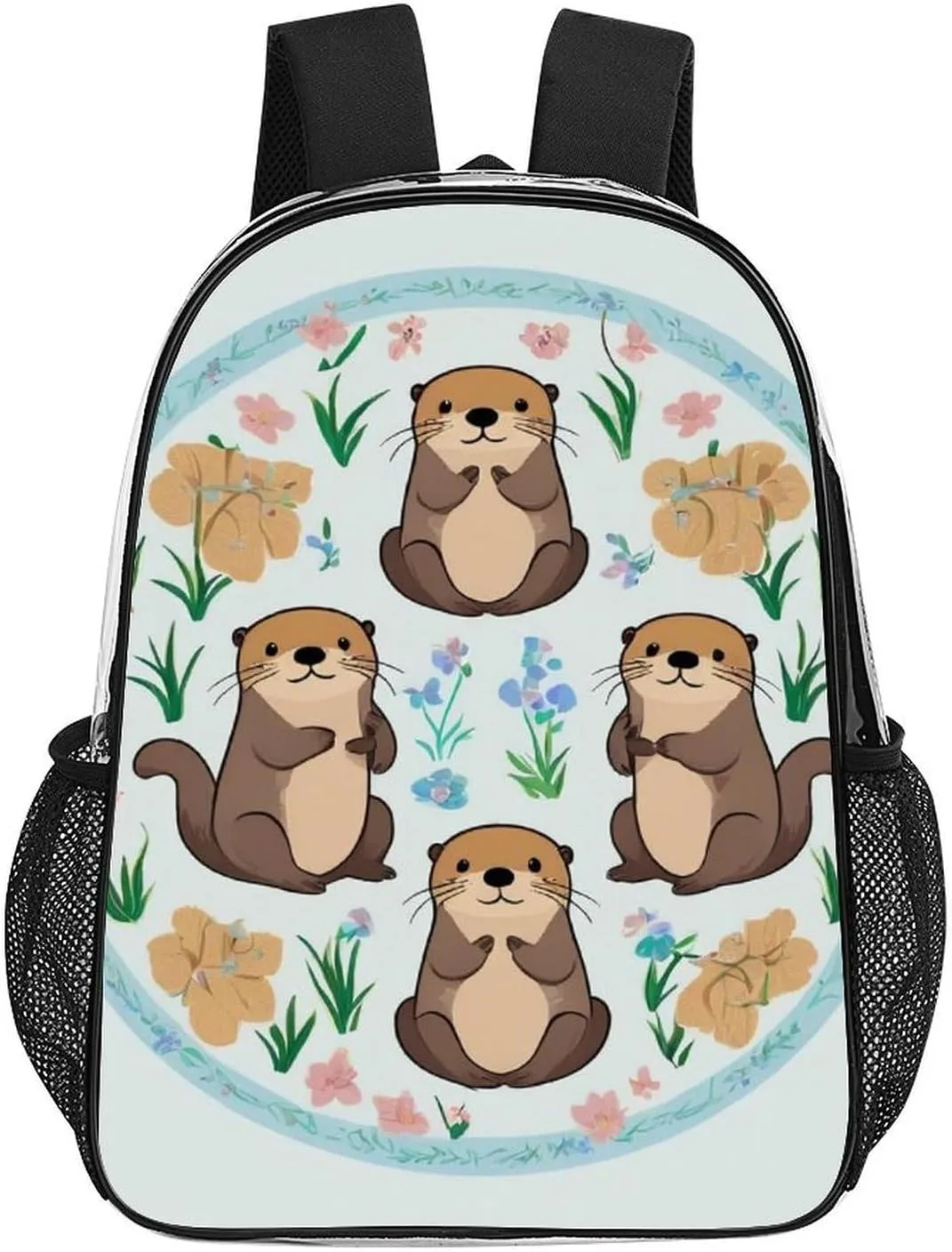Transparent Daypack Backpack for Trekking Picnic Walking Cycling - Large Capacity Anti-Theft Multipurpose Shoulder Bag, Otters Casual Daypack
