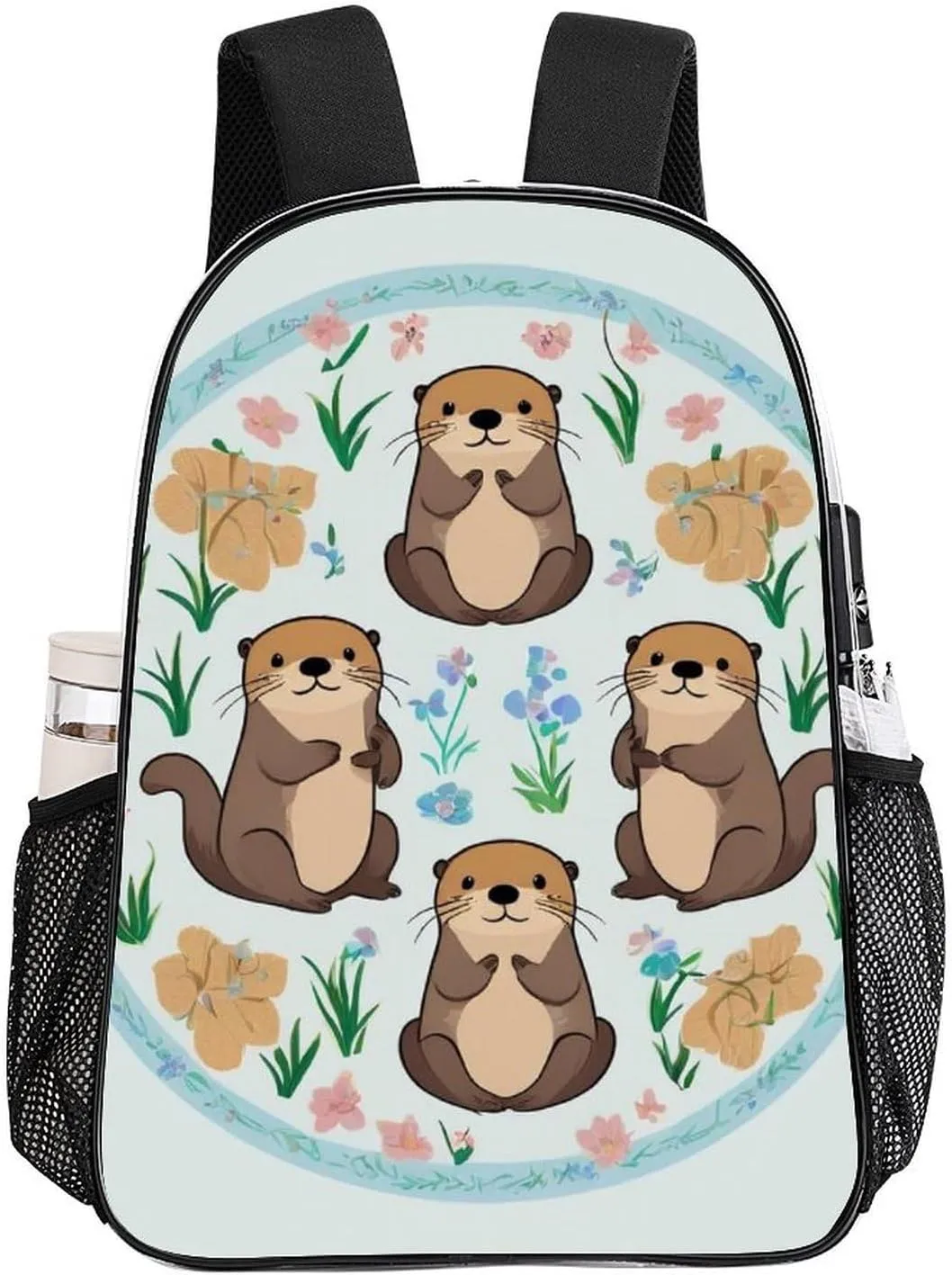 Transparent Daypack Backpack for Trekking Picnic Walking Cycling - Large Capacity Anti-Theft Multipurpose Shoulder Bag, Otters Casual Daypack