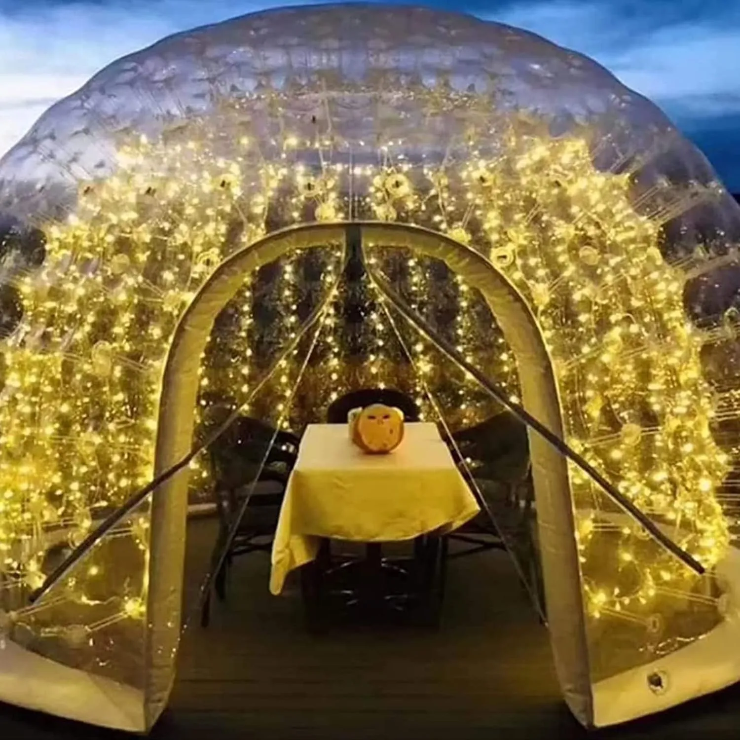 Transparent Dome Bubble Inflatable Tent, 5m, 2-4 Person, 4 Season, Modern, Waterproof, Camping, Emergency Shelter