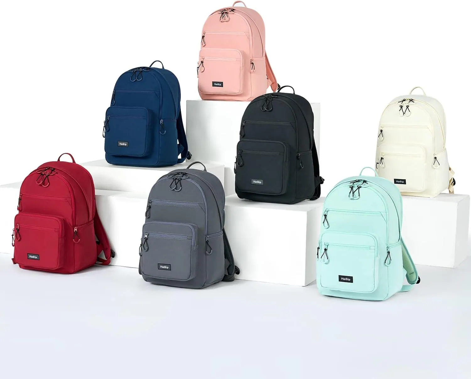 Travel Backpack for Women Men, 28L Lightweight Backpacks for Gym Nurse Work, Airplane Approved Carry On Personal Item Daypack Bookbag with 11 Pockets (Cyan)