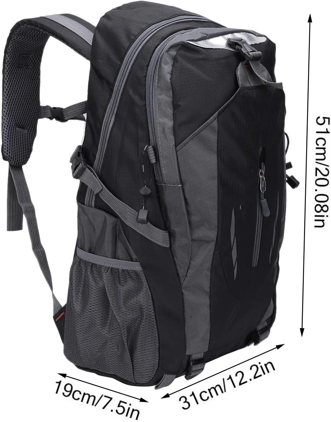 Travel Backpack,Climbing Backpack,6 Colors 40L Waterproof Backpack Shoulder Bag For Outdoor Sports Climbing Camping Hiking (黑色)