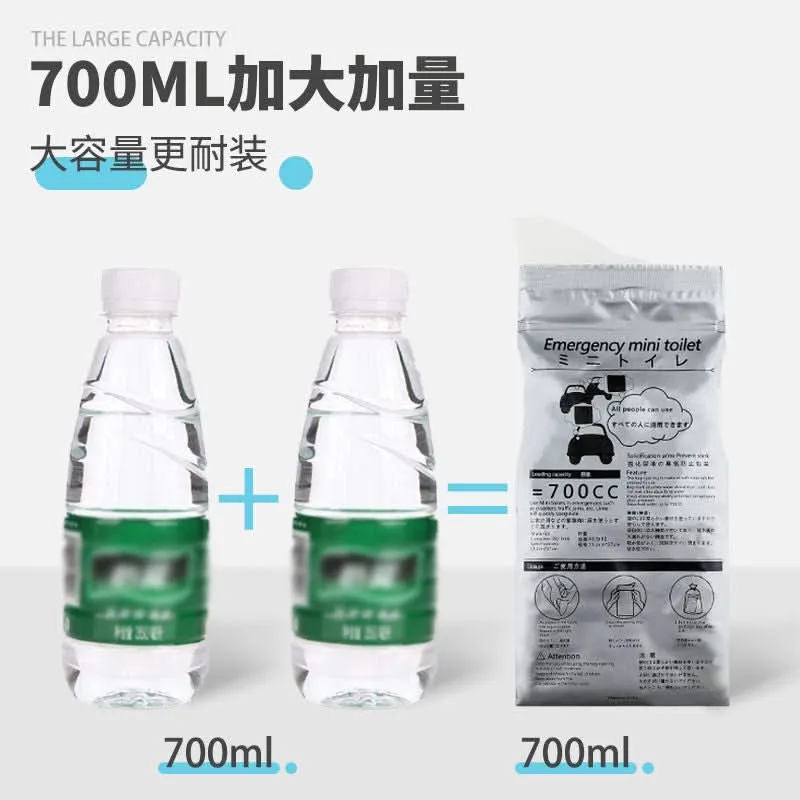 Travel Disposable Urine Bags – 700ml Leak-Proof Emergency Toilet (Pack of 5)