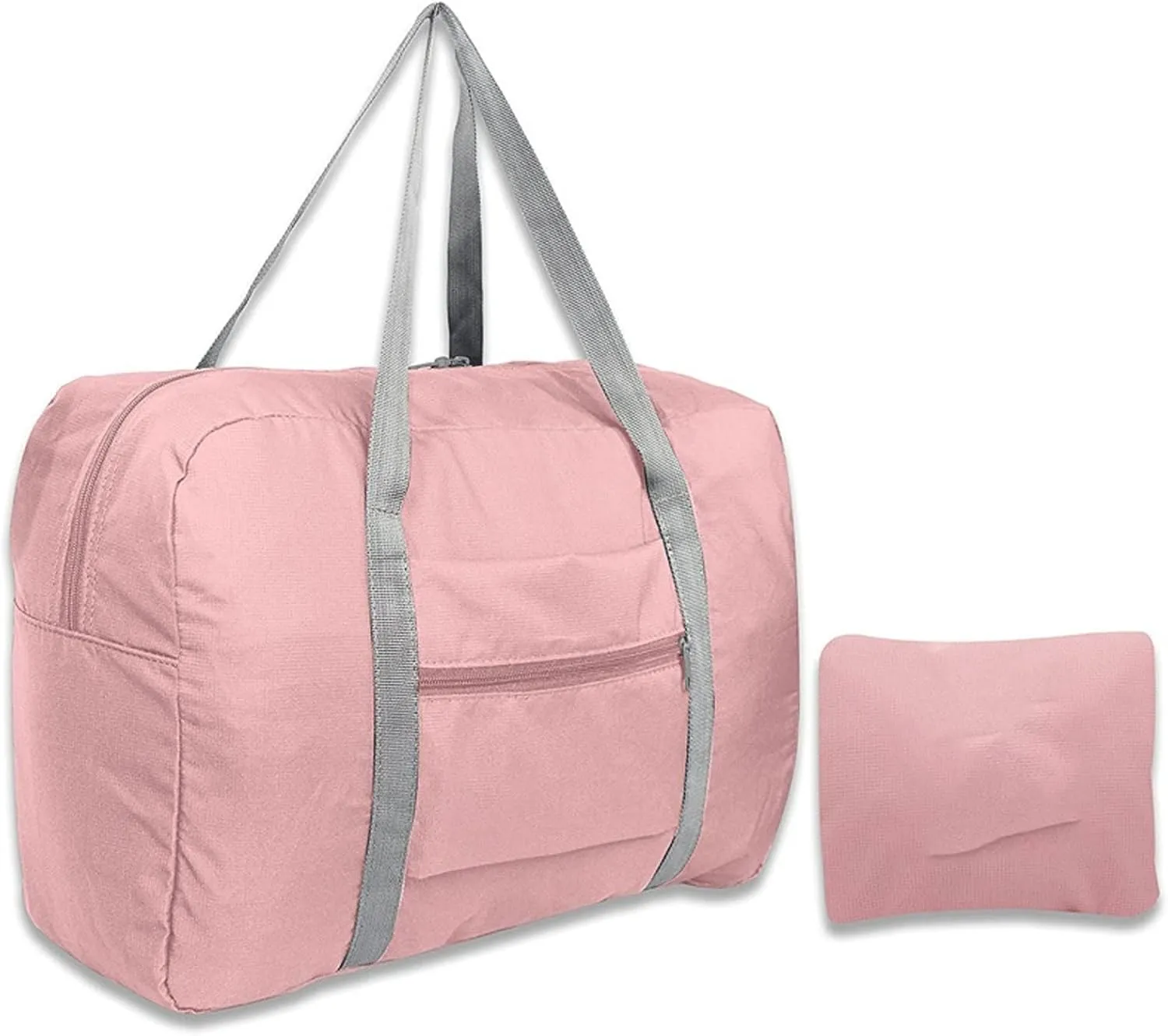 Travel Duffel Bags Nylon travel bag, large capacity luggage bag, waterproof(Pink)
