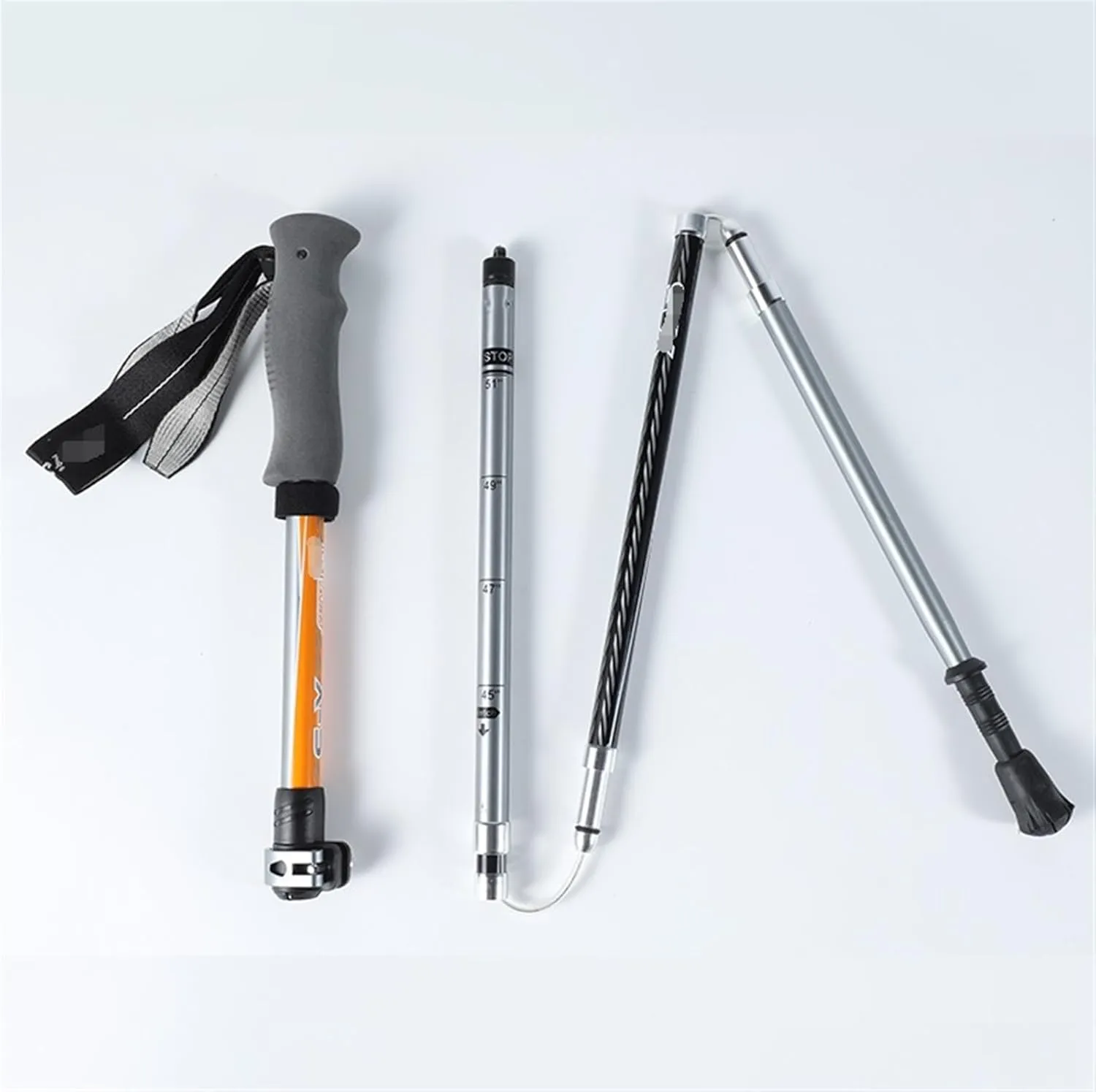 Travel Trekking Pole Adjustable Trekking Poles Hiking Walking Sticks Ultralight Aluminum Alloy for Backpacking Outdoor Activities
