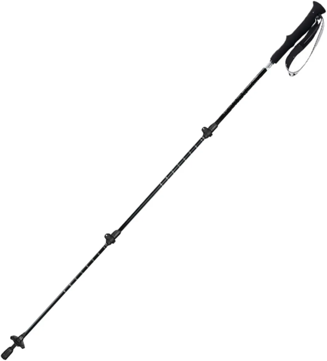 Travel Trekking Pole Light Adjustable Hiking Trekking Poles Strong Trekking Sticks with Soft Non-Slip Handles Outdoor Activities(Black)