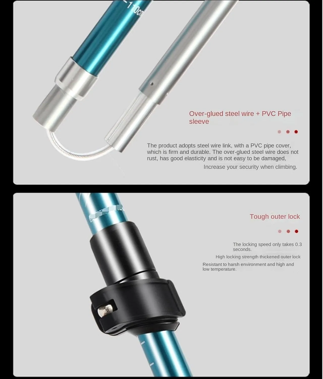 Travel Trekking Pole Lightweight Outdoor Trekking Poles Retractable Hiking Trekking Poles for Camping Outdoor Activities