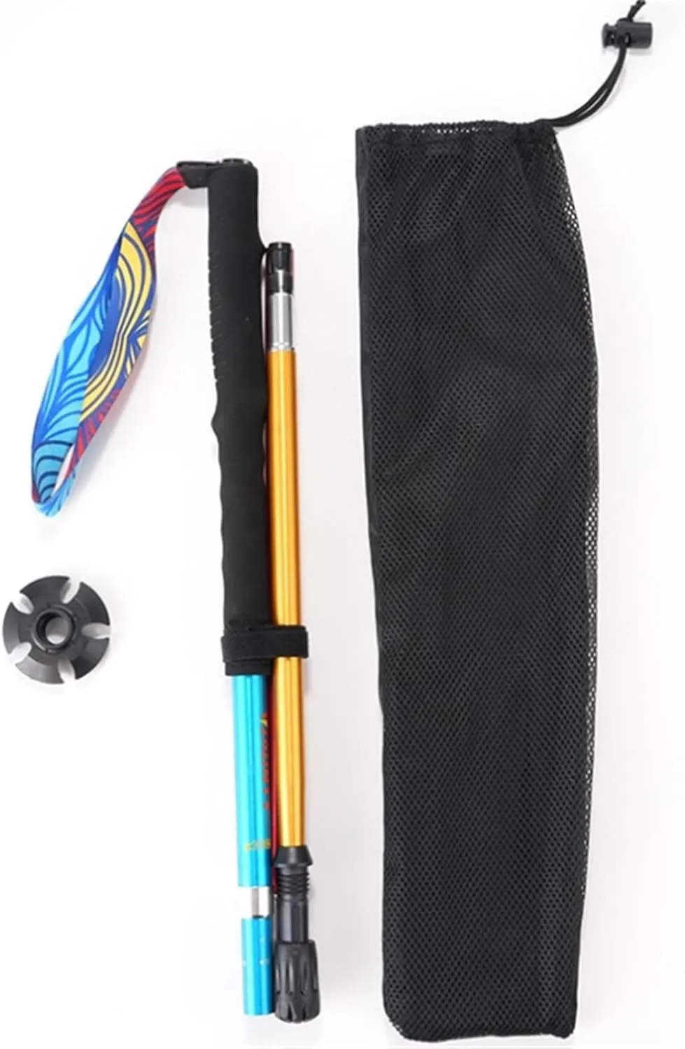 Travel Trekking Pole Lightweight Trekking Hiking Poles Aluminum Alloy Strong Folding Walking Stick for Camping Outdoor Activities