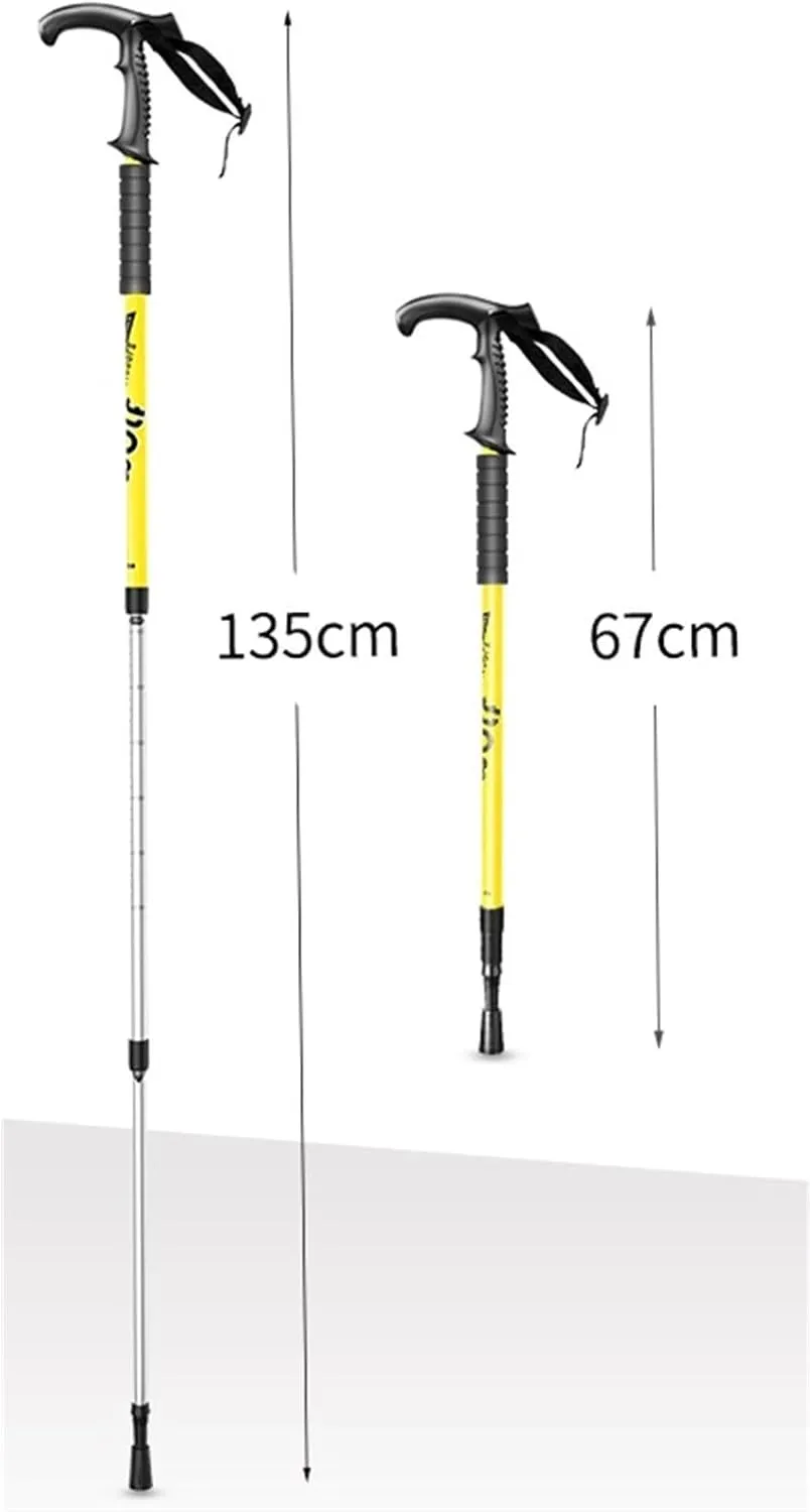 Travel Trekking Pole Multifunctional Trekking Poles Outdoor Folding Trekking Poles Ultra-Light Aluminum Alloy Outdoor Activities