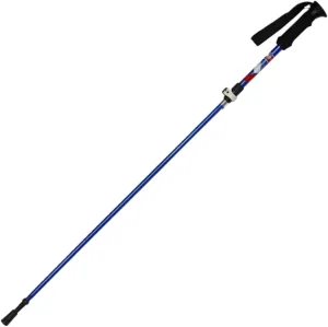 Travel Trekking Pole Telescopic AdjustableTrekking Poles Ultraligh Hiking Walking Sticks for Camping Backpacking Outdoor Activities(Blue,125cm)