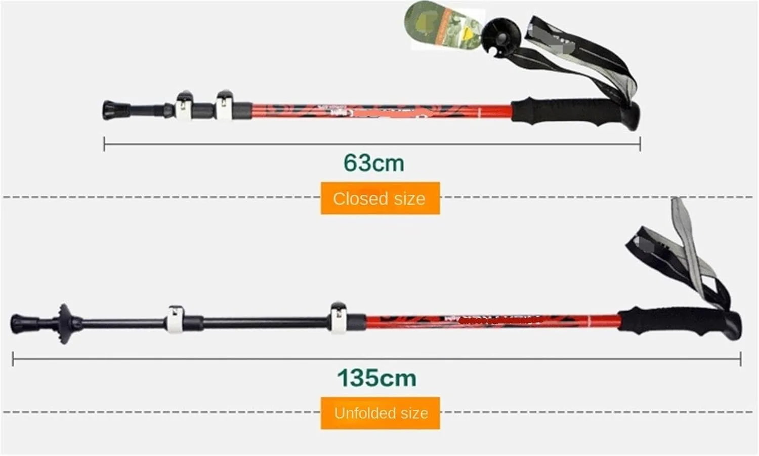 Travel Trekking Pole Telescopic Walking Sticks Carbon Fiber Hiking Poles Lightweight for Hiking Walking Running Outdoor Activities(White)