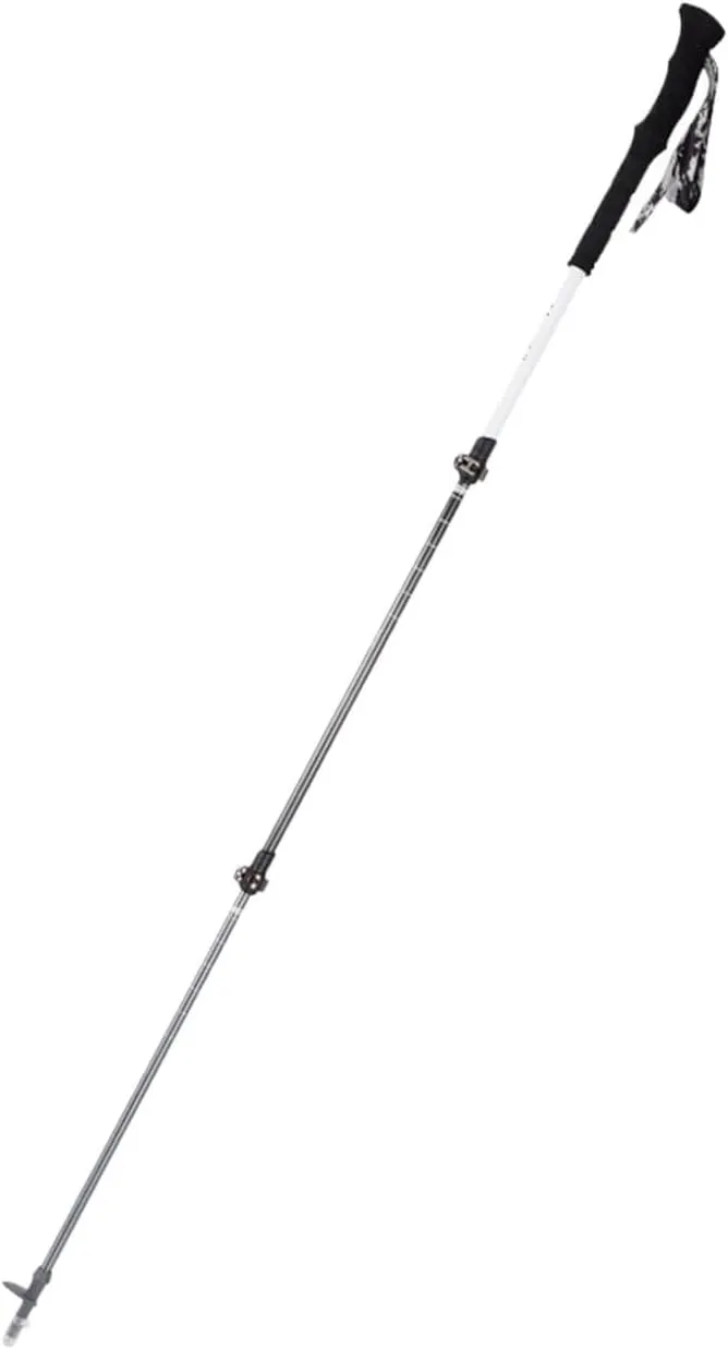 Travel Trekking Pole Trekking Poles Adjustable Hiking Poles Aluminum Alloy Walking Poles Sticks for Camping Outdoor Activities(White)