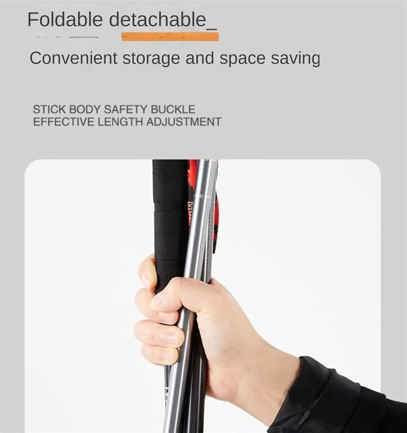 Travel Trekking Pole Trekking Poles Adjustable Hiking Poles Aluminum Alloy Walking Poles Sticks for Camping Outdoor Activities(White)