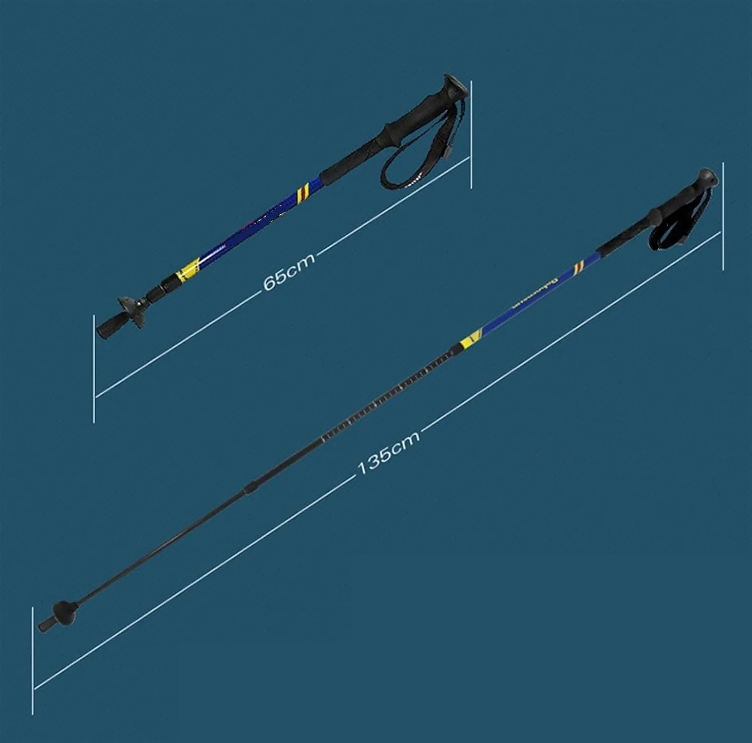 Travel Trekking Pole Trekking Poles Carbon Fiber Adjustable Walking Sticks with Quick Locks Expandable Hiking Poles Outdoor Activities