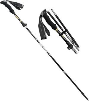 Travel Trekking Pole Trekking Poles Ultra-Light Folding Outdoor Multi-Functional Carbon Fiber Hiking Sticks Outdoor Activities(Black)