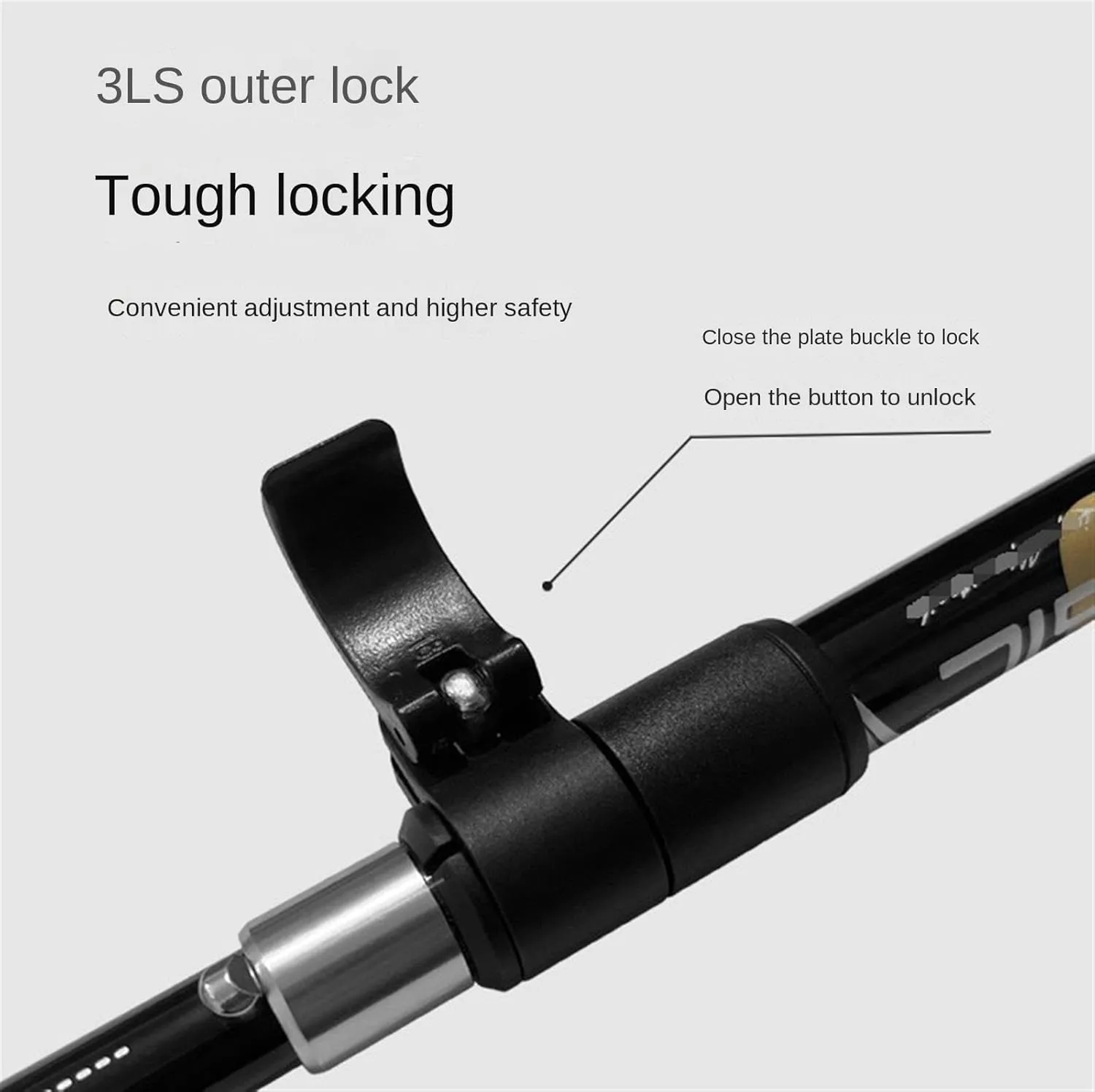 Travel Trekking Pole Trekking Poles Ultra-Light Folding Outdoor Multi-Functional Carbon Fiber Hiking Sticks Outdoor Activities(Black)