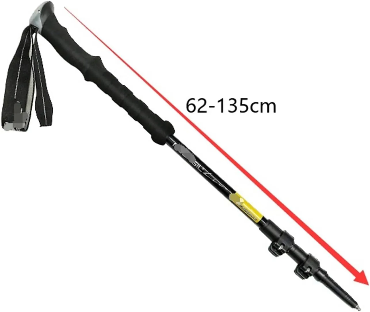 Travel Trekking Pole Walking Trekking Poles Telescopic Ultralight for Hiking Camping Mountaining Backpacking Outdoor Activities(B)