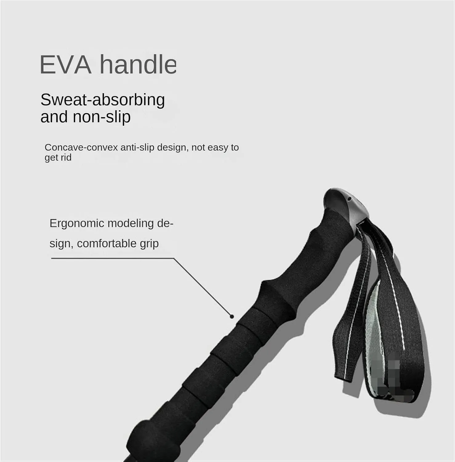 Travel Trekking Pole Walking Trekking Poles Telescopic Ultralight for Hiking Camping Mountaining Backpacking Outdoor Activities(B)