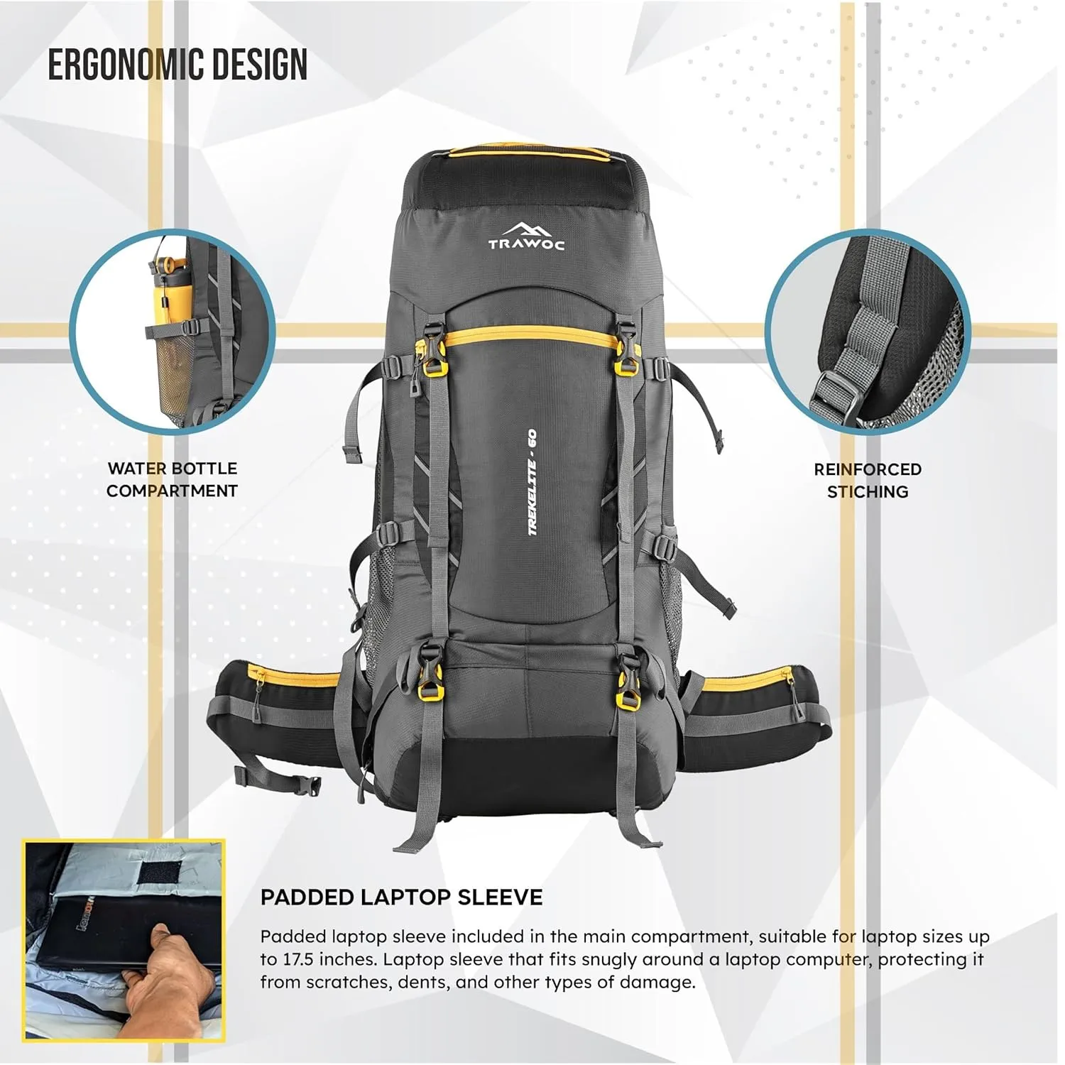 TREKELITE-60 Rucksack - Black