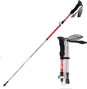 Trekking Pole- Aluminum Collapsible Ultralight Travel Trekking Hiking Pole for Men and Women