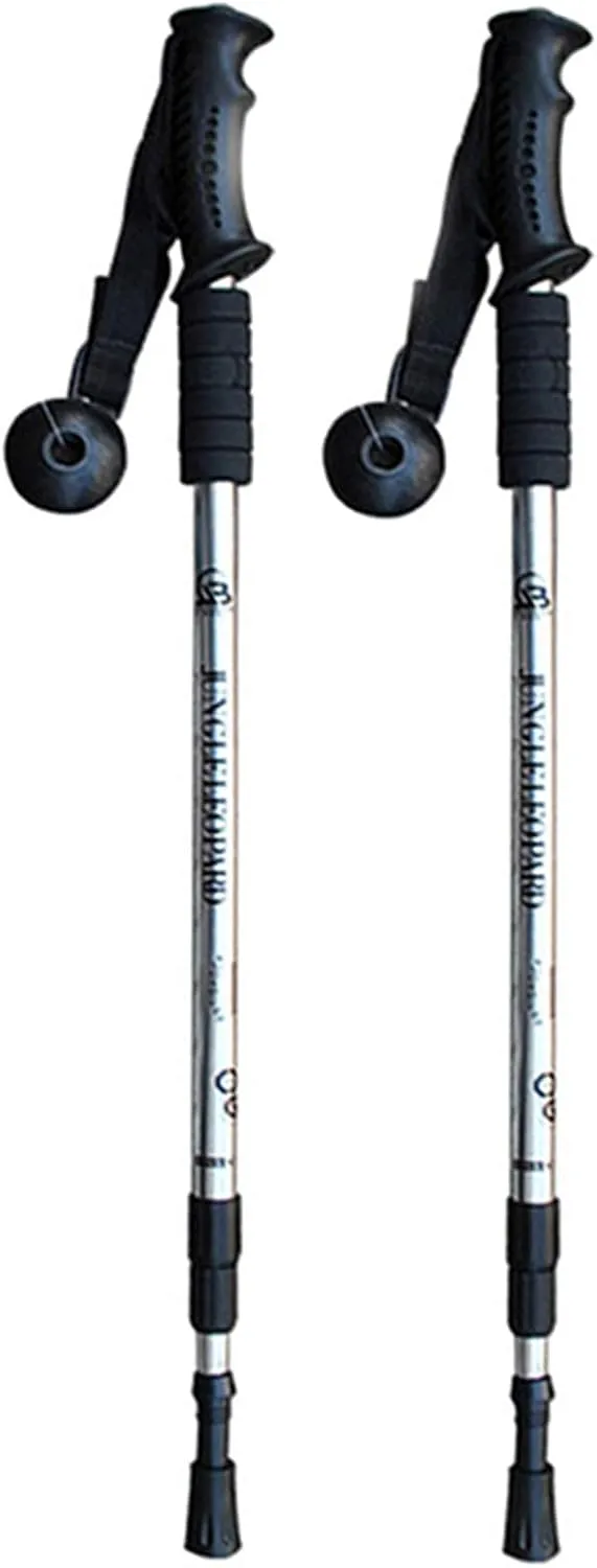 Trekking Pole, Telescopic Adjustable Hiking Trekking Pole, Soft and Comfortable Handle, Strong Grip and Non-Slip Tip, Suitable for Hiking, Climbing and Camping (White)