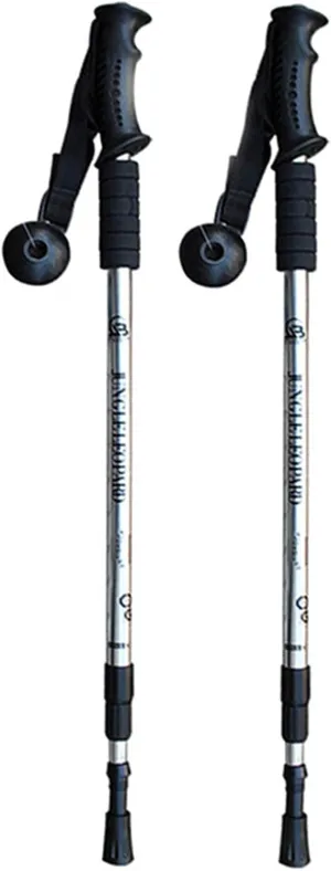 Trekking Pole, Telescopic Adjustable Hiking Trekking Pole, Soft and Comfortable Handle, Strong Grip and Non-Slip Tip, Suitable for Hiking, Climbing and Camping (White)