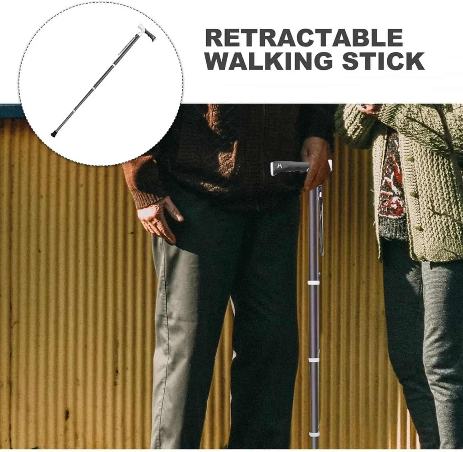 Trekking Poles for Men & Women - Lightweight Adjustable Hiking Poles - 90° Adjustable Handle Anti-Slip Rubber Feet Titanium Telescopic Walking Stick