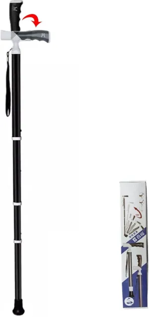 Trekking Poles for Men & Women - Lightweight Adjustable Hiking Poles - 90° Adjustable Handle Anti-Slip Rubber Feet Titanium Telescopic Walking Stick