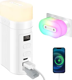 TRELC Ambient Light, Multi-Scene Atmosphere Light with 11 Light Modes, Disassembly Design & Magnetic Base, 6000mA Power Bank, Night Light Atmosphere Creation for Bedroom, Living Room, Camping (White)