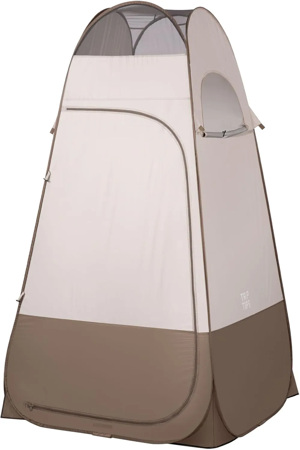 TRIPTIPS Pop Up Shower Tent with Mesh Window, Portable Toilet Privacy Tent, 6.9 FT, Removable Rain Cover/UPF 50 