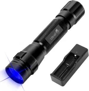 ULTRAFIRE Blue Light LED Flashlight, 450-460nm Blue Fishing Flashlight, Single Mode 218 Yards Hunting Light for Night Observation, CB1