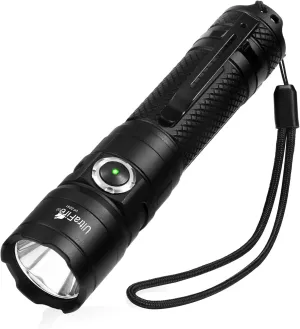 ULTRAFIRE Led Flashlight 1300LM Aluminium Alloy Handheld Flashlight 5Models IP44 Water Resistant for Camping Gear Hiking Fishing Running Outdoor(D231).