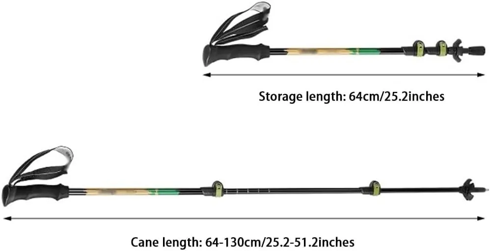 Ultralight Nordic Walking Sticks, Telescopic Aluminum Alloy Trekking Poles, with EVA Grip, for Women, Men, Seniors