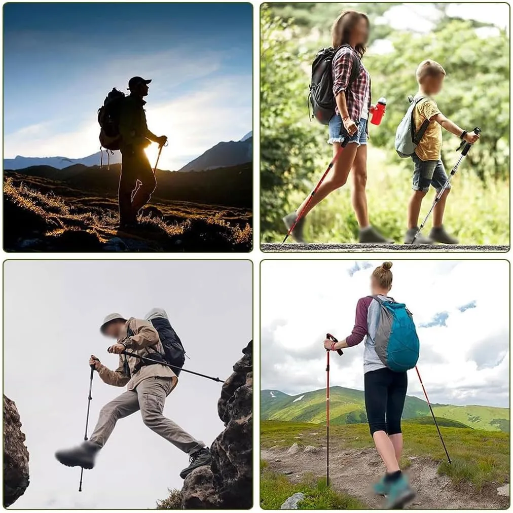 Ultralight Nordic Walking Sticks, Telescopic Aluminum Alloy Trekking Poles, with EVA Grip, for Women, Men, Seniors