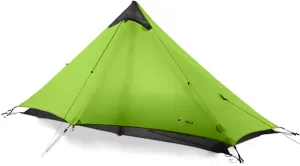 Ultralight Tent for Backpacking, LANSHAN 1 Trekking Pole Tent 1 Person 3/4 Season Lightweight Easy Set Up Double Layer Shelter Waterproof Tents for Camping Hiking Outdoor Mountaineering