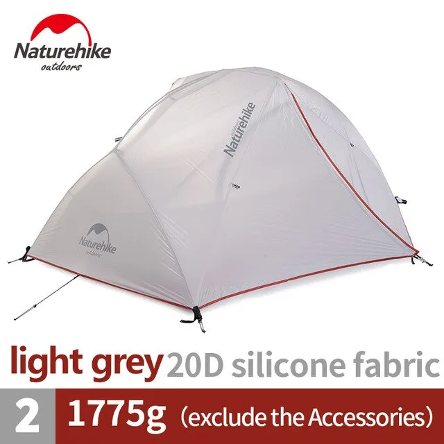 Unbeatable range Double-layer New Fabric Camping Tent 20D Naturehike 2 Tent Silicone 4 Person Tent Value-for-money seasons NH17T012-T Waterproof