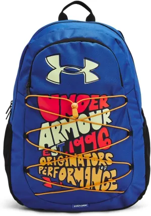 Under Armour Unisex-Adult Hustle Sport Backpack, (434) Tech Blue/Black/Retro Green, One Size Fits All