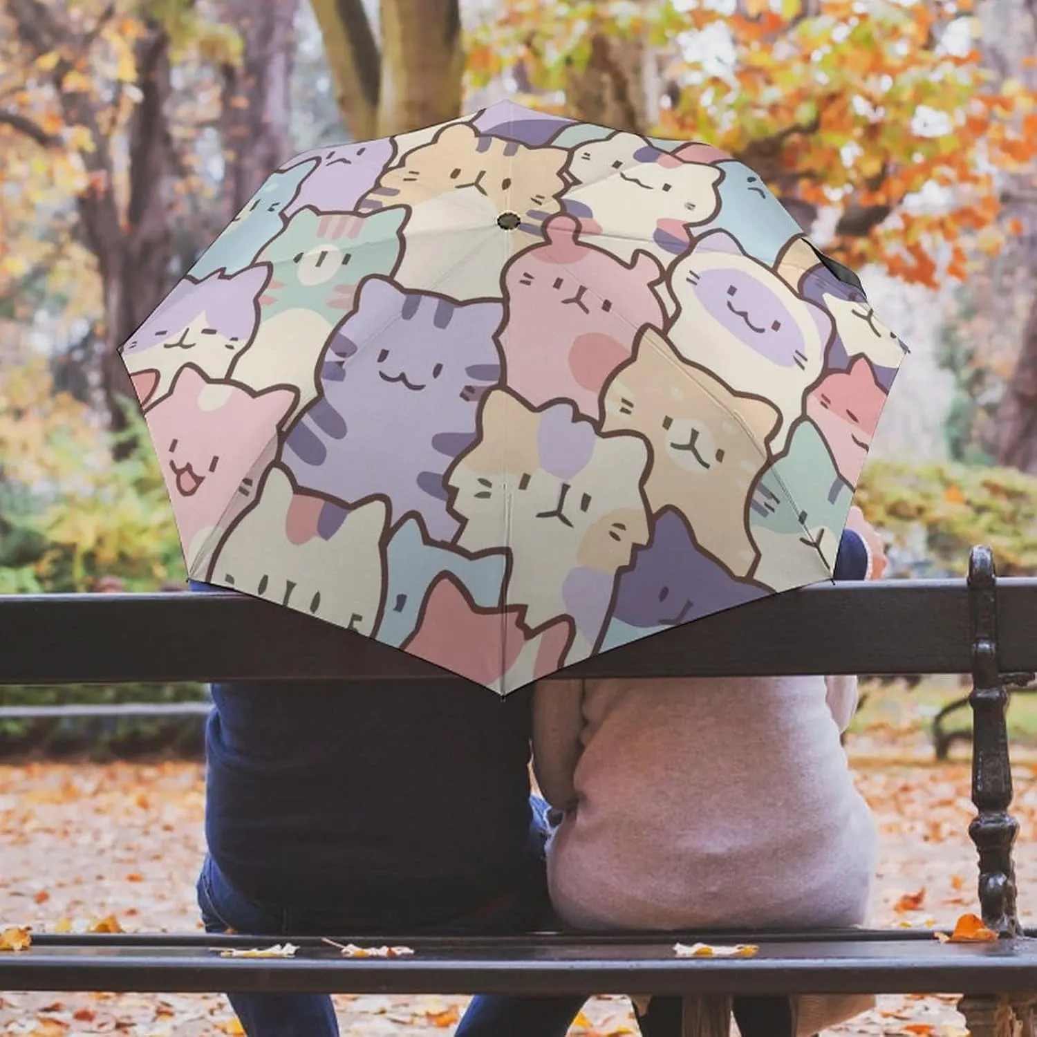 Unisex Womens Mens Compact Travel Auto Open Close Foldable Umbrella, Windproof, Sun and Rain Proof Water Resistant Canopy