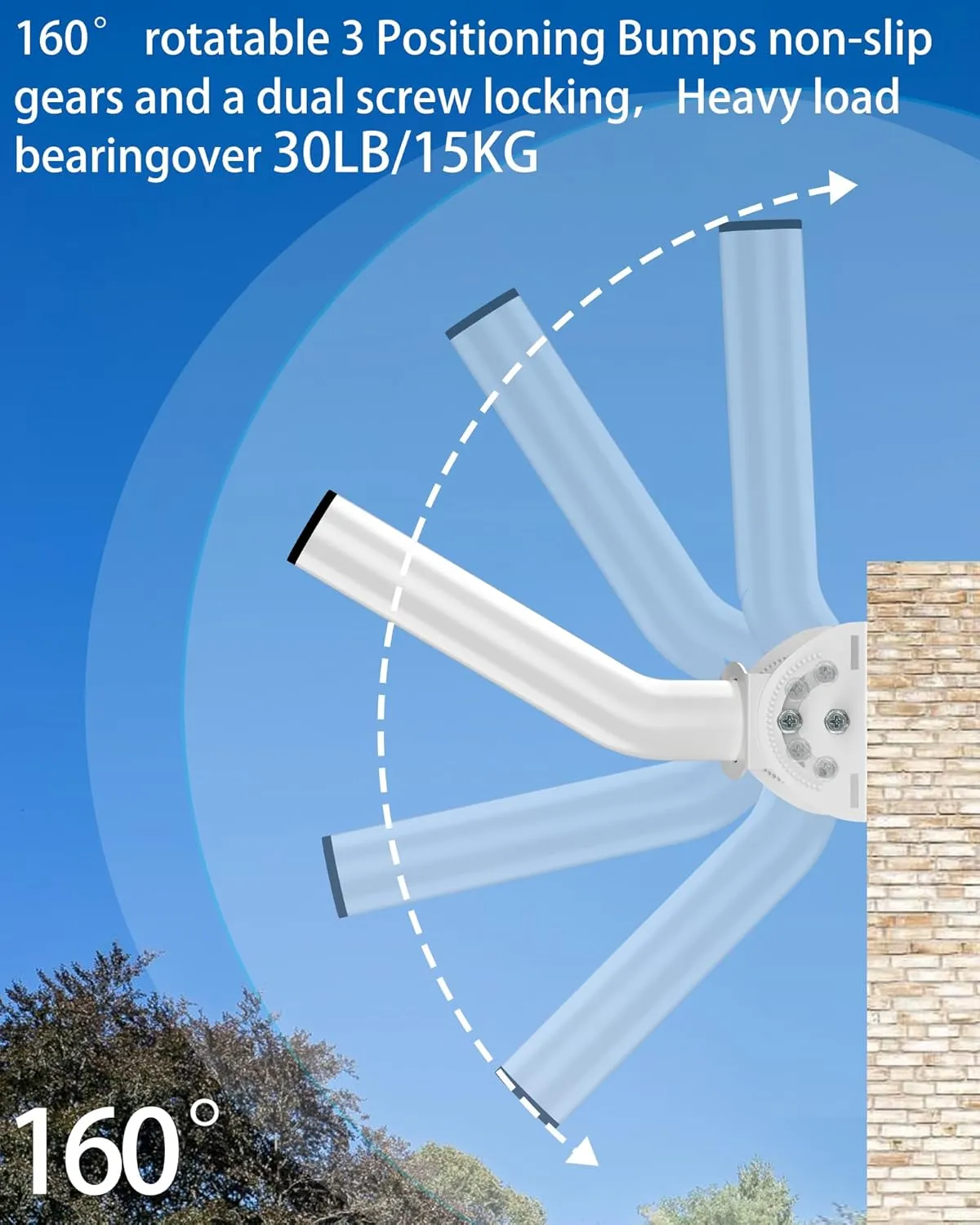 Universal Antenna Mount, 12'' Pole and Wall-Mounted Mounting Bracket Mast for Outdoor TV Antennas, Point to Point AP Access Point, Weather Station, CPE Bridge, Starlink and More