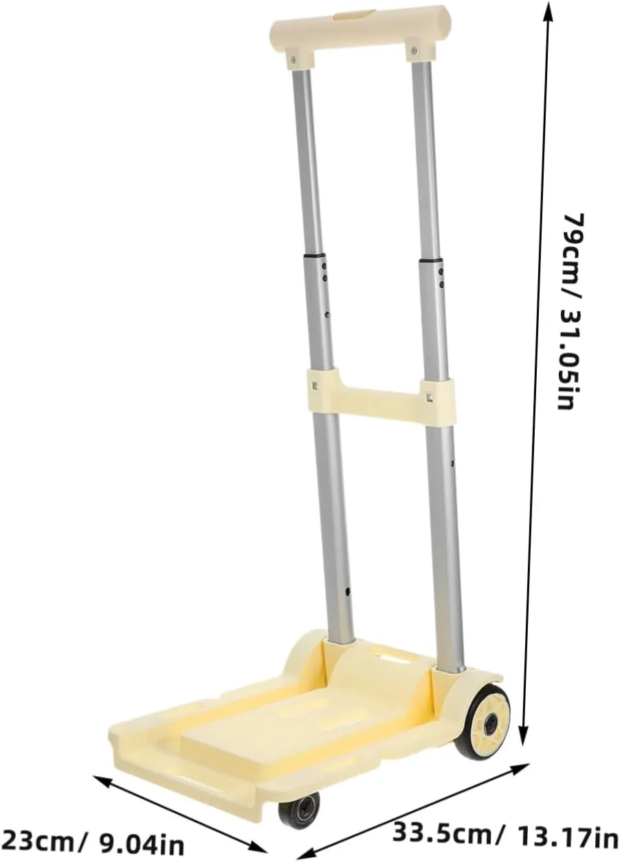 Unomor Foldable Trailer for Airport Car Seat Dolly Utility Trolley Strong Wheel Compact Lightweight