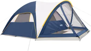 UNP Camping Tent with Screen Room, Portable 6 Person Camping Tent with Screen Porch, Family Dome Tent for Camping Outdoor - 14'x11'x72''(H)